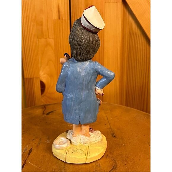 Doug Harris Hand painted Figurine Nurse "Feeling No Pain…” Russ Berrie 13185 - Picture 3 of 6